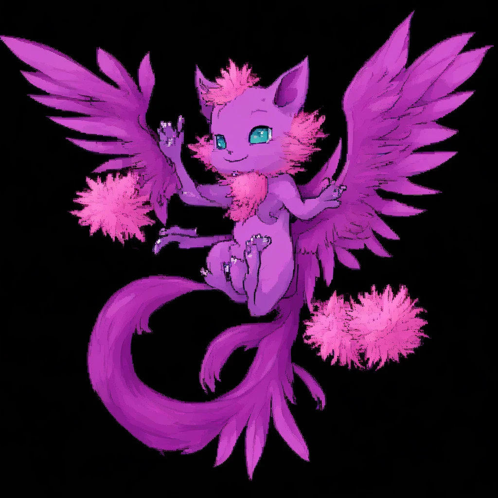 solo,eif,eif cat,Elf Wings,downy furry,Little girl,loli,PINK hair,short hair ,PINK CATt eye, pink downy furry skin,PINK CAT ears, pink furry hand,PINK cat tail,a strip of furry cat tail,furry CAT legs,furry CAT foot,furry face,furry torso,furry navel,furry lips,furry cat mouth,good anatomy,good artist,good quality,good detail,full body,Small body,Nightclub