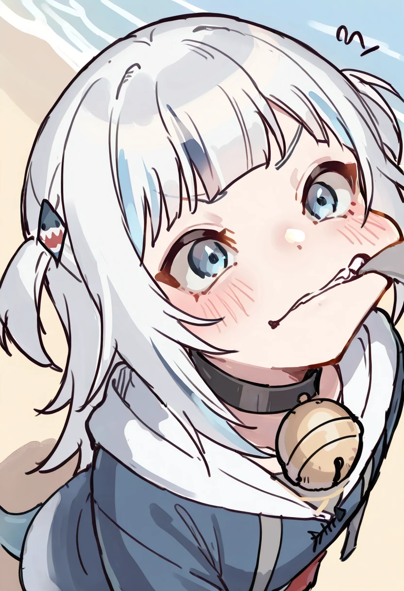 artist:, outdoors,beach,1girl biting 1other BREAK
<lora:namazuIL4:1>1other,namazu,collar,bell,>_<.,
1girl,gawr gura,biting cheek, masterpiece, best quality, good quality, newest, very awa, absurdres, highres, <lora:spo_sdxl_10ep_4k-data_lora_webui:0.7>,