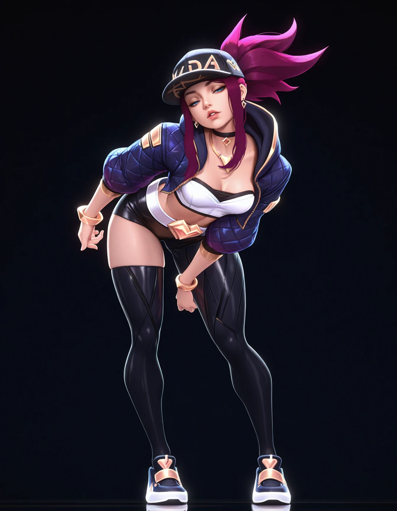 sfw, <lora:kda_Akali:0.8>, kda_Akali,, (seductive, alluring, charming:1.3), seductive, (trending on CGSociety, trending on pixiv, contest winner:1.3)