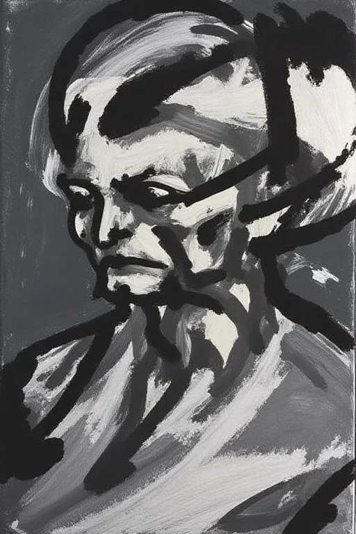 young boy with white hair and red eyes, There is ugliness in beauty, But there is also beauty in ugliness, In the style of Adrian Ghenie, Esao Adrews, Jenny Saville, Edward Hopper, surrealism, Dark Art par James Jean, Takato Yamato, Minimalism inkpunk
