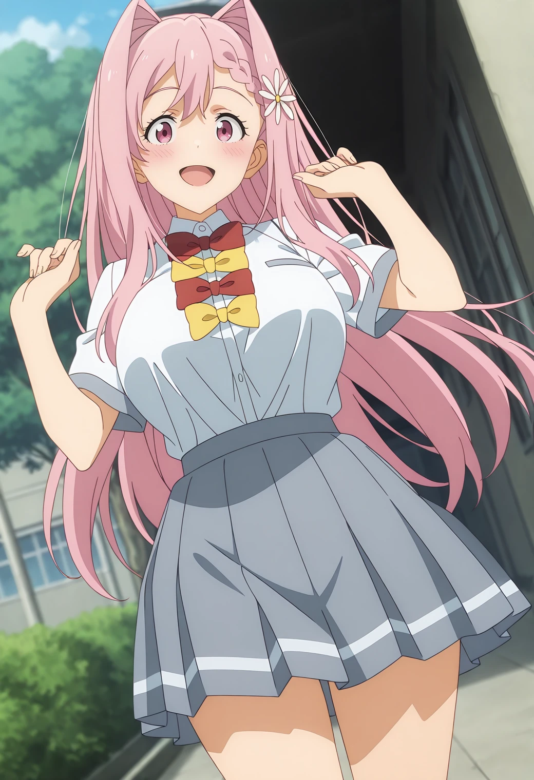 высокое разрешение, лучшее качество, шедевр, аниме скриншот, на открытом во...