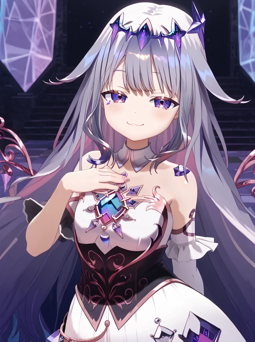 detailed background, shiny skin, posing, rating safe,
<lora:bijou.pony:1>,
bijou, 
wide hips, 
hand on chest, looking at viewer, half-closed eyes, arm behind back, smug, 
cowboy shot,