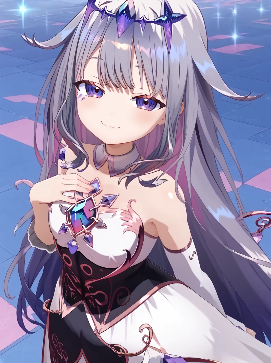 detailed background, shiny skin, posing, rating safe,
<lora:bijou.pony:1>,
bijou,
wide hips,
hand on chest, looking at viewer, half-closed eyes, arm behind back, smug,
cowboy shot, high angle,