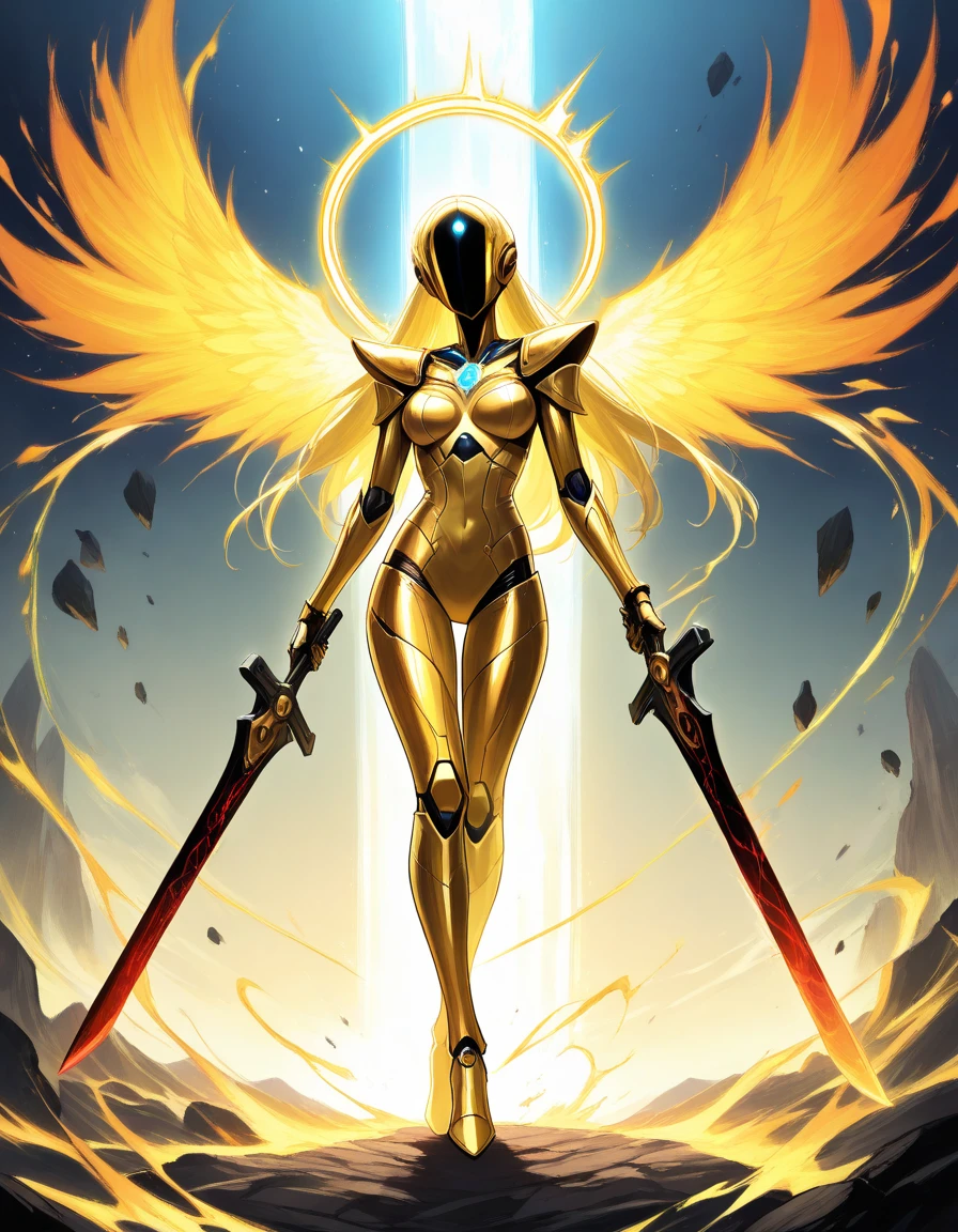 nsfw, uncensored, <break>
(sexy, slutty, seductive),
<break>
dasiwavodr, goddess, 1girl, void face, android, full shot, cracked skin, metal skin, golden skin, perfect body, sexy, thigh gap, backlighting, joints, android parts, glowing neon lines, detailed colorful background, dark background, nude parts, sharp focus, seated, outdoors, nighttime, variable clothing, weapon,