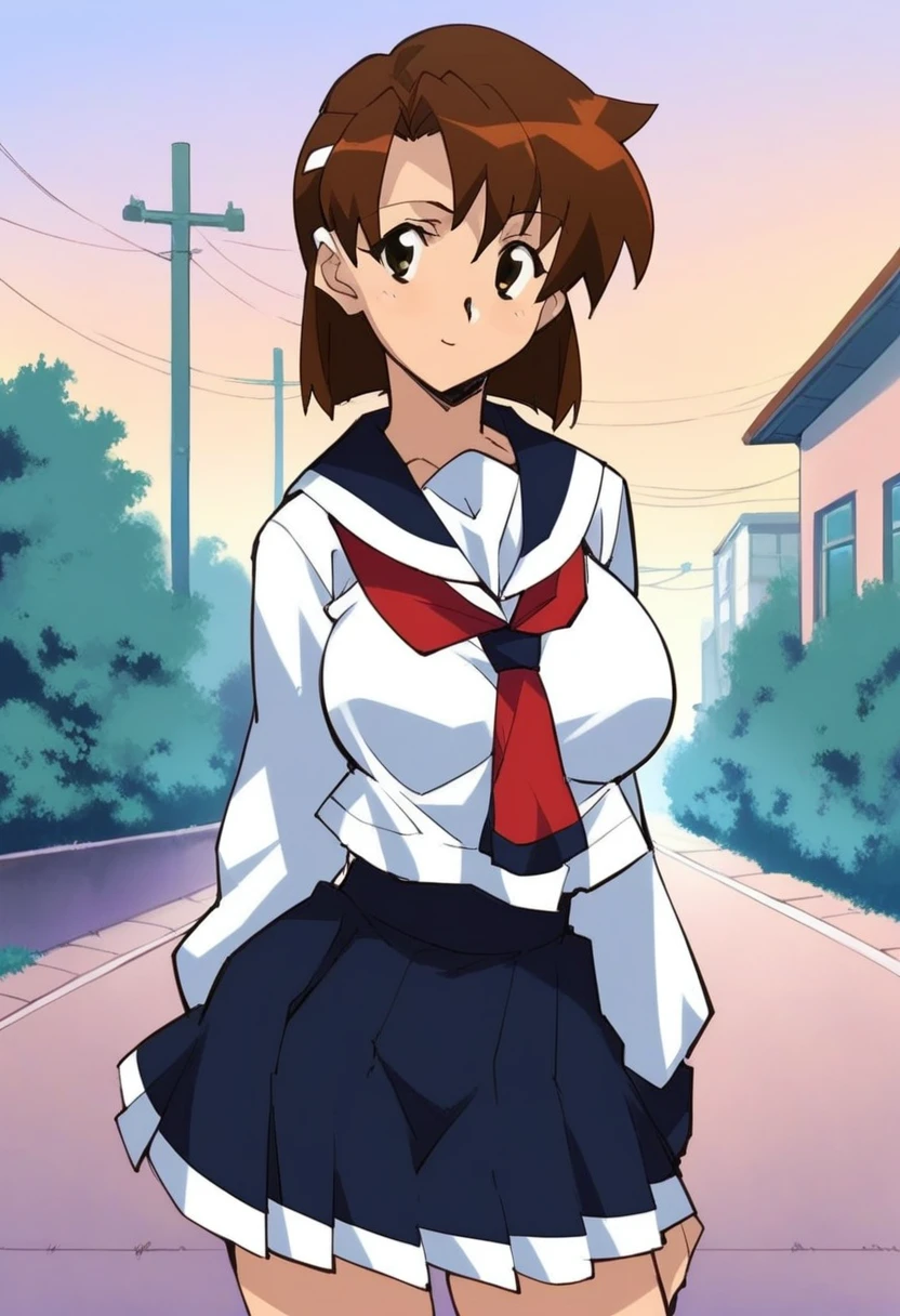 score_9, score_8_up, score_7_up, score_6_up, score_5_up, score_4_up, masterpiece, best quality, BREAK,
1girl, outdoors, <lora:Kojima_Kirie_Girl_Bravo_V2:1> kojimakirie, short hair, brown hair female, large breasts, school uniform, serafuku, skirt,