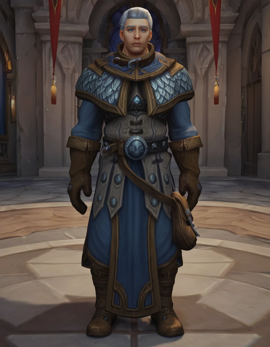 score_9, score_8_up, score_7_up, score_6_up, score_5_up, score_4, 
BREAK <lora:Archmage_Khadgar_-_World_of_Warcraft_-_Pony:0.8> wow_khadgar, mature male, grey hair, blue eyes, stubble, robe, brown gloves, belt, satchel, brown boots