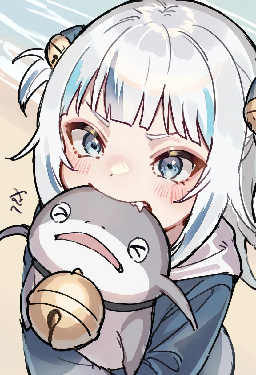 artist:, outdoors,beach,1girl biting 1other BREAK
<lora:namazuIL4:1>1other,namazu,collar,bell,>_<.,
1girl,gawr gura,biting cheek, masterpiece, best quality, good quality, newest, very awa, absurdres, highres, <lora:spo_sdxl_10ep_4k-data_lora_webui:0.7>,