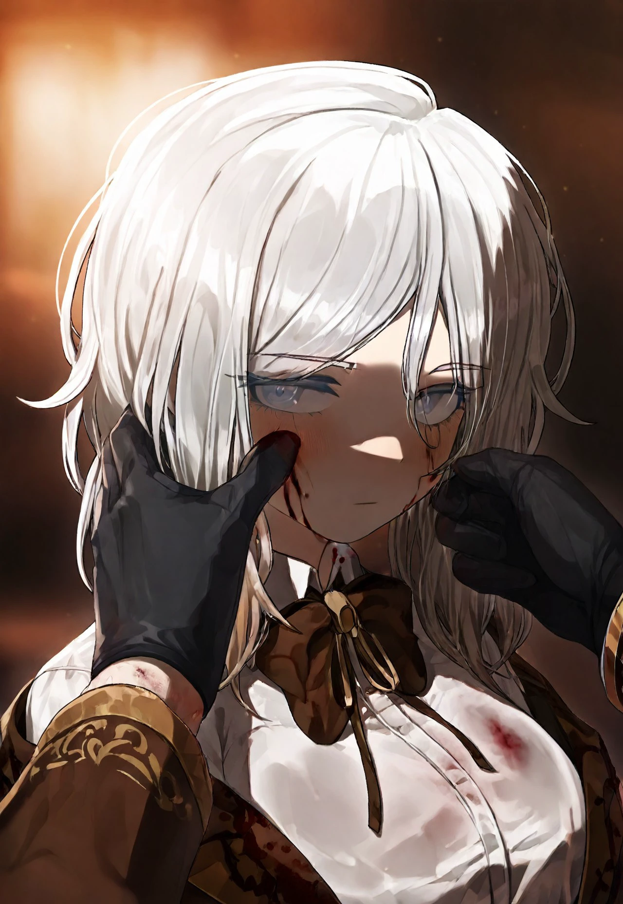 Chain of a slave covered in pet slave semen dripping with broken neck, Slave Collar, lyin in bed, slave clothes, eyes rolled over, Tongue out, cum in tongue, Crazy, Open mouth, Screaming, Ahegao, Heavy breathing, blush, Sweat, slave clothes、Covered in semen、Rape、Semen covered in on 10 penises、Injured、Blood is coming out、Semen is stained after being hurt