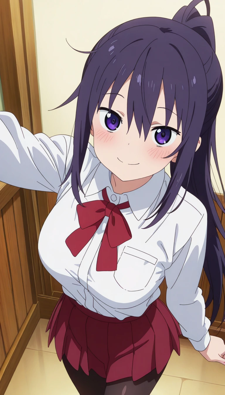 Rize Tedeza,Gochiusa,masterpiece,1 girl,big breasts,smilling,white shirt formal,room,whole body