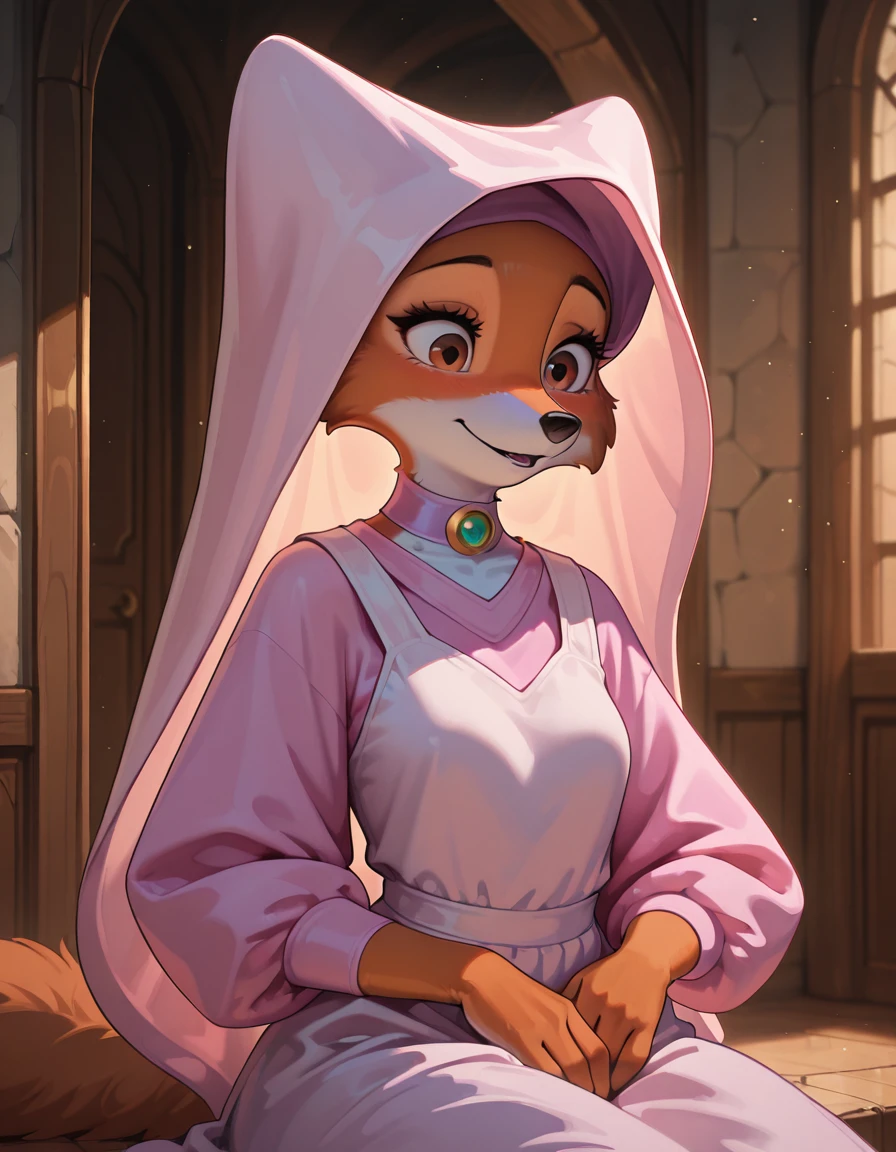 masterpiece, best quality, amazing quality, very aesthetic, absurdres, newest, <lora:Maid_marian:1>, maid_marian, 1girl, furry female, furry