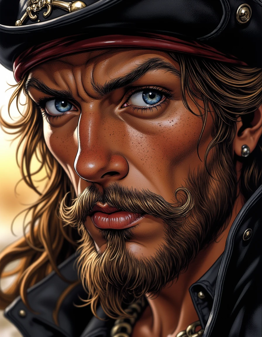 g0rg309s An intense close-up of a pirate captainâs face
<lora:Just_Gorgeous:0.7>