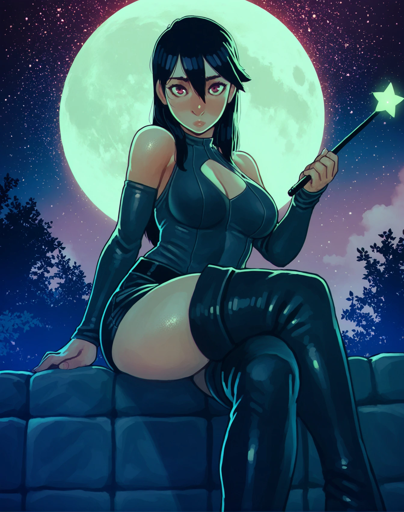 Twilight sparkle sexy revealing witch outfit, halloween, halloween night, glasses, halloween night, revealing, sexy, moonlight background, , sexy, revealing witchoutfit, sexy, boob window, flat chested, freckles, intricate detail