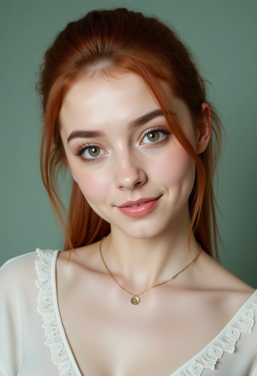 (Realistic:1.2), Photorealistic attractive beautiful woman with braided red hair, Brown eyes, small freckles. wearing a Gryffindor scarf, magic wand, Gaiters, cute sexy, nudist, feminine pose, at Hogwarts, Cinematic lighting, Ethereal light, complex parts, extremely detailed, full color, complex parts, Insanely detailed and confusing, Hyper maximalist, rich colors. Cinematic, smiling, bright colors, detailed beautiful eyes and perfect face, rim light, 16 thousand., Best quality 