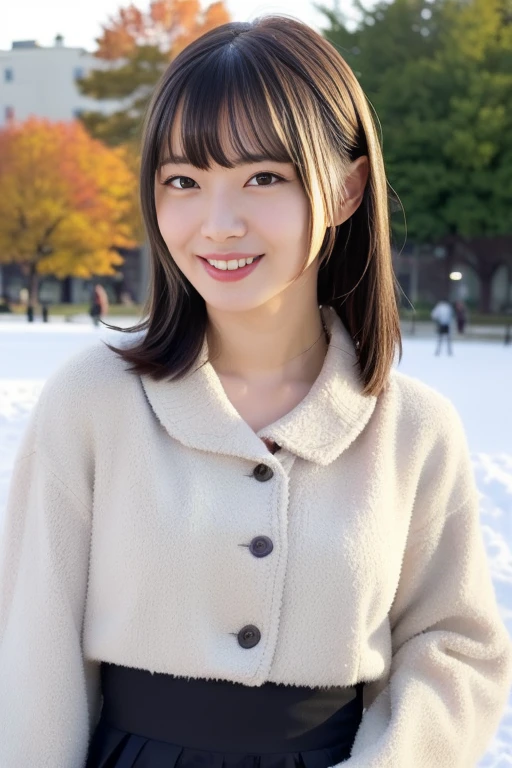 1girl,,(RAW photo, best quality), (realistic, photo-realistic:1.4), masterpiece, an extremely delicate and beautiful, extremely detailed, 2k wallpaper, Amazing, finely detail, extremely detailed CG unity 8k wallpaper, ultra-detailed, highres, soft light, beautiful detailed girl, extremely detailed eyes and face, beautiful detailed nose, beautiful detailed eyes,cinematic lighting,perfect anatomy,slender body
(at a park), (winter scenery),(snow park in the background), Sapporo Odori Park Winter Festival, festival lights (bokeh)
(wearing blouse) (long skirt) (winter jacket)
(free poses)
(smiling)
<lora:chest size:-1>
<lora:ikechan_lora:0.8>