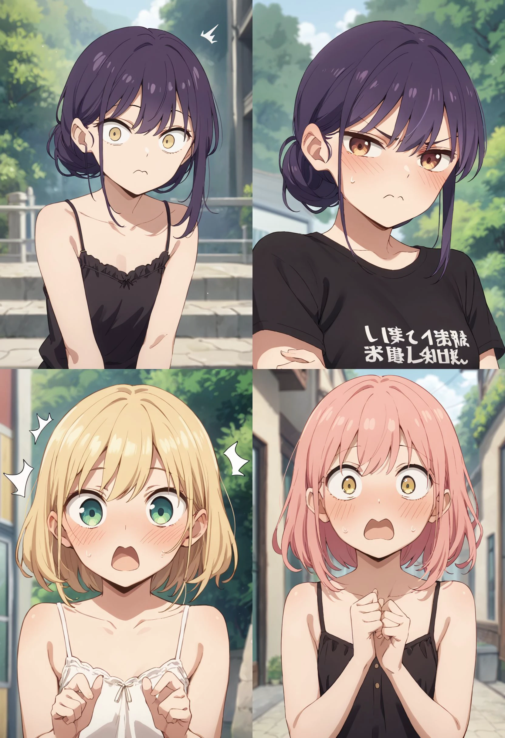 score_9, score_8_up, score_7_up
1girl, portrait, looking at viewer, outdoors
<lora:m-mouth2:1>, m-mouth
{black hair | brown hair | blonde hair | pink hair | purple hair}
{blush |}
{closed mouth | open mouth}
{embarrassed | surprised | annoyed | crying}
{t-shirt | camisole | sweater}