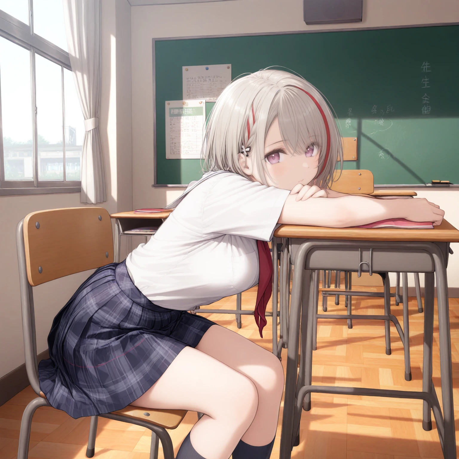 safe, masterpiece, very aesthetic, 1girl, duisburg, school uniform, sitting, classroom, chair
<lora:Duisburg-AzurLane_NAIXL_v30:1>