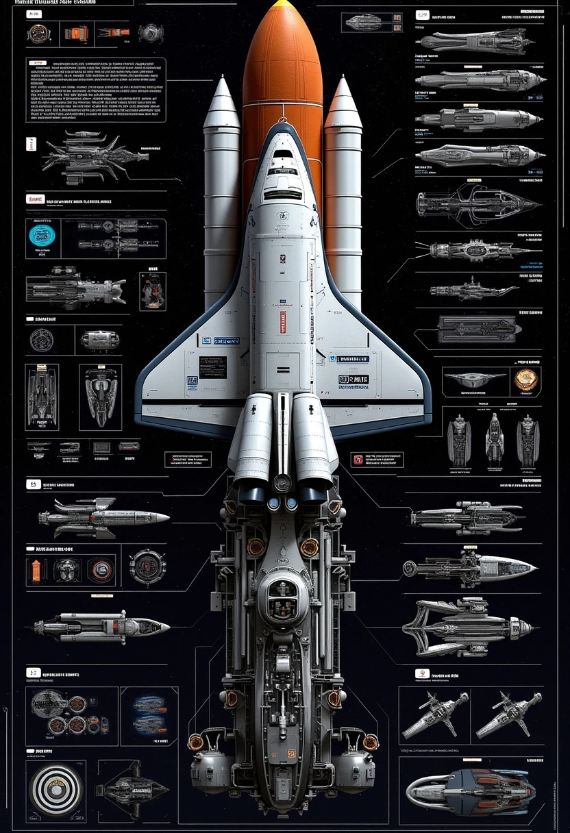 yfg-aarchy 3D schematic of the Space Shuttle Columbia