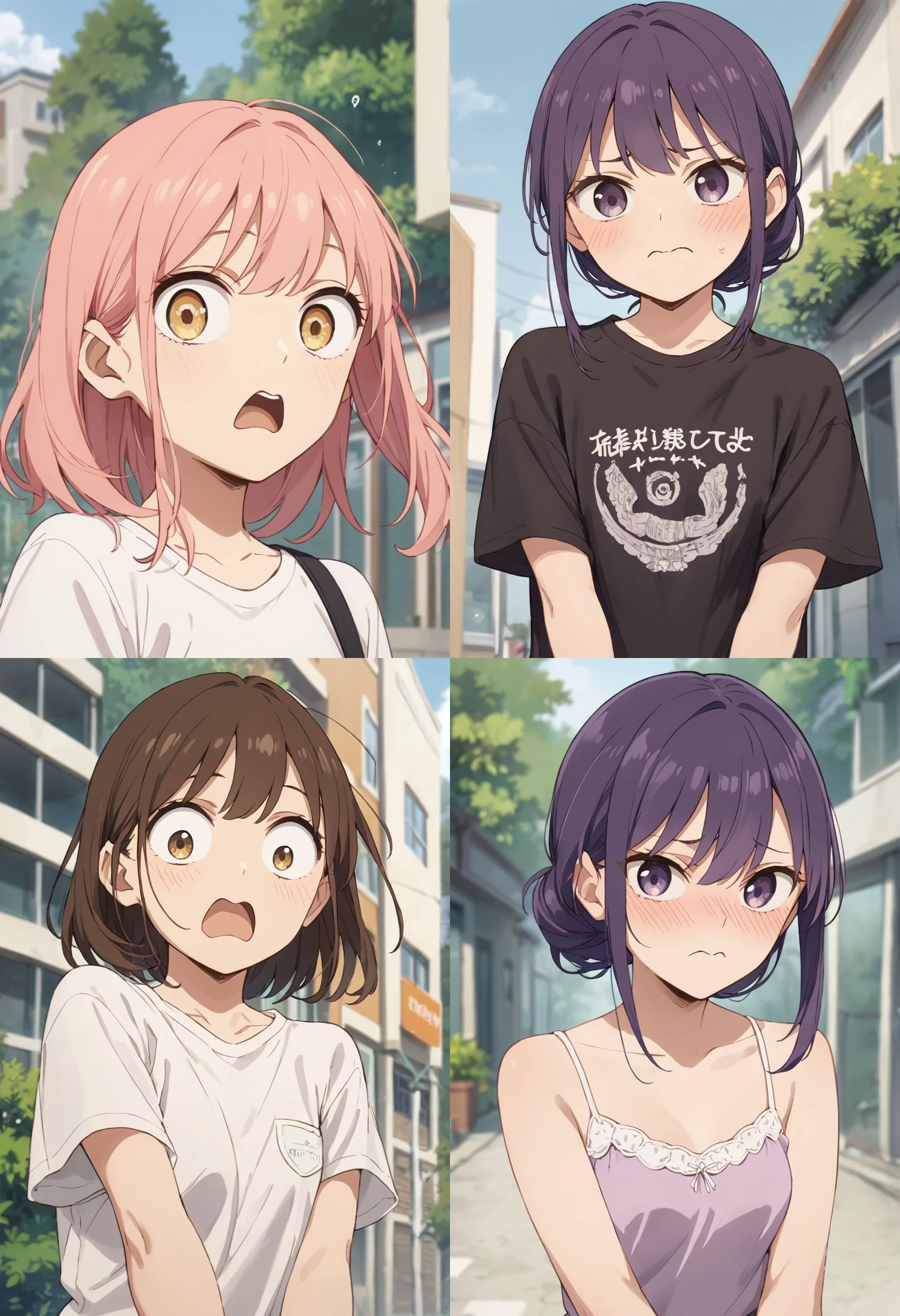 score_9, score_8_up, score_7_up
1girl, portrait, looking at viewer, outdoors
<lora:m-mouth2:1>, m-mouth
{black hair | brown hair | blonde hair | pink hair | purple hair}
{blush |}
{closed mouth | open mouth}
{embarrassed | surprised | annoyed | crying}
{t-shirt | camisole | sweater}