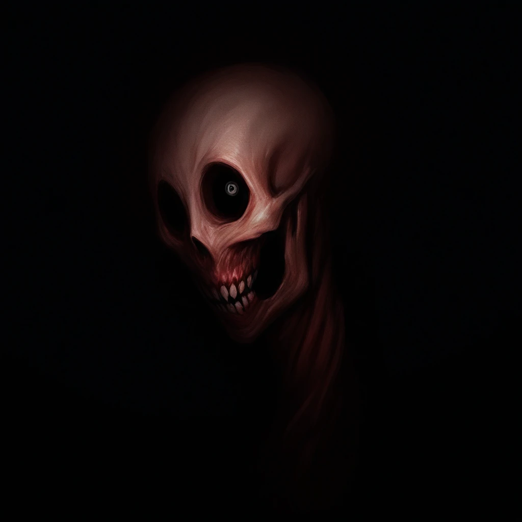 masterpiece, best quality, newest, absurdres, highres,
analogue horror, horror, solo, male, neck, upper body, side view