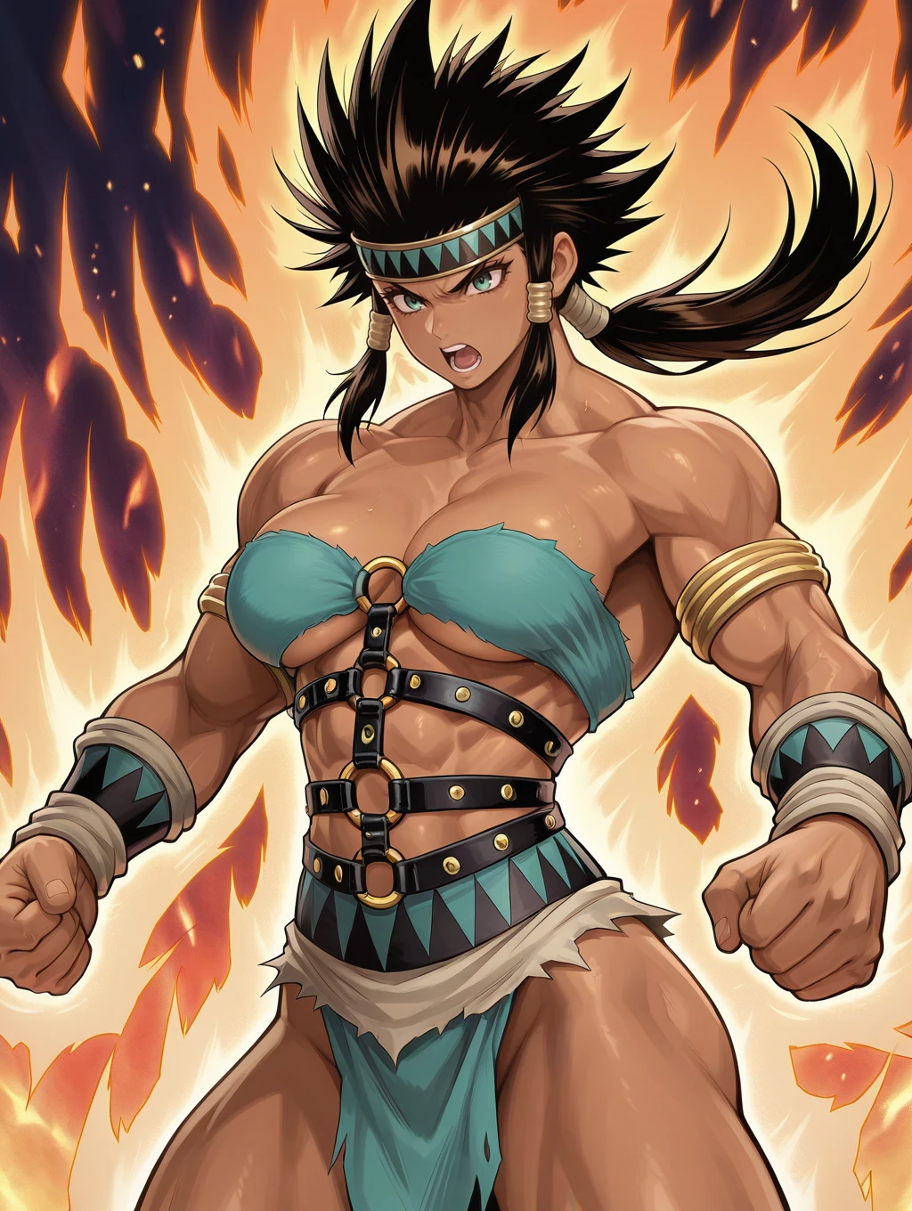 Yu-Gi-Oh! - Amazoness Spy, Blowpiper, Fighter & Swords Woman (アマゾネスの斥候, 吹き矢兵, 格闘戦士 & 剣士) illuXL v1.31-illuXL