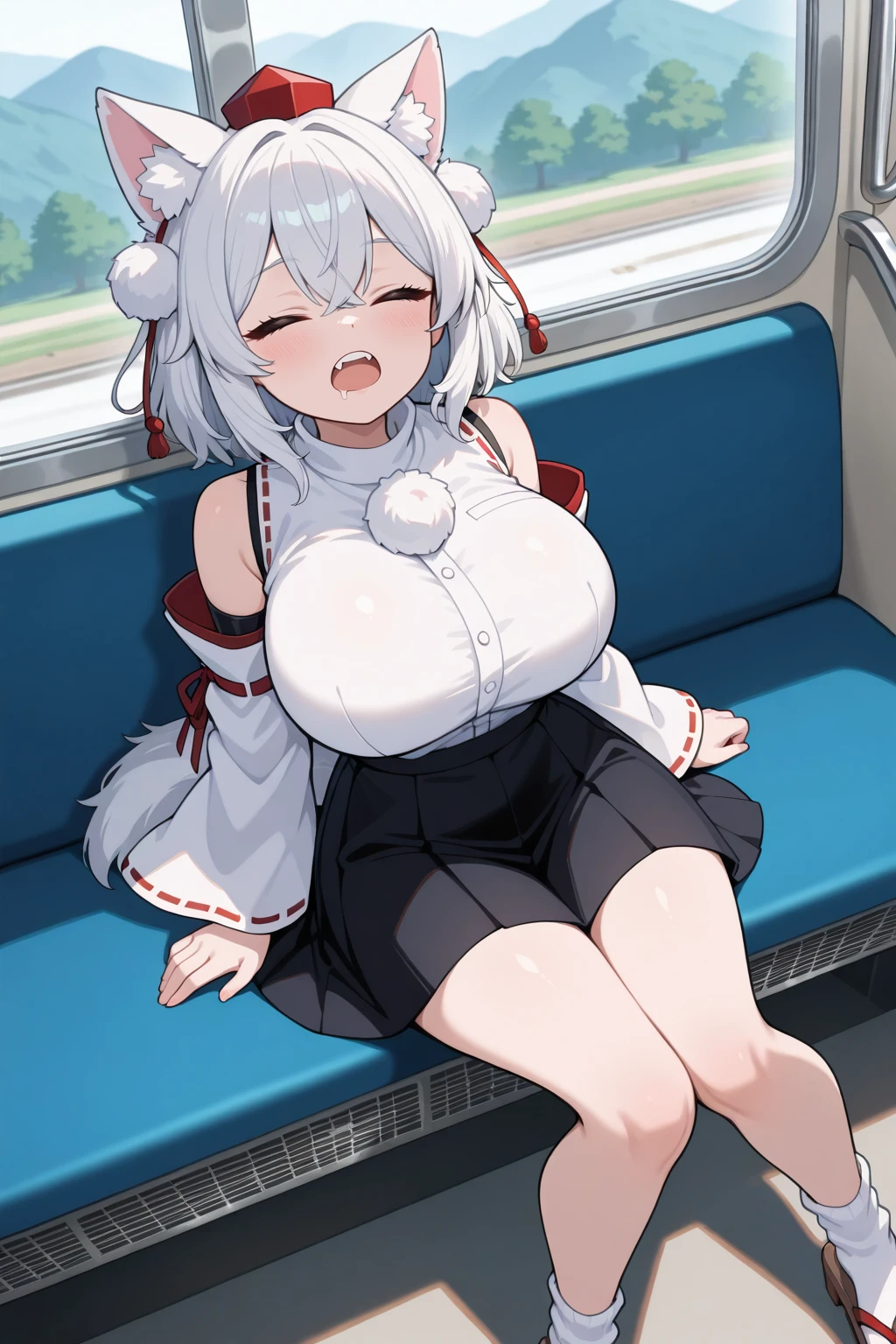 solo, ATSUKO \(BLUE ARCHIVE\),,RED EYES,PURPLE HAIR,(STRAIGHT HAIR:1.2),LONG HAIR,HALO,, empty eyes ,large breasts, nipple, ,, Heavy snowfall area frozen (Sweating profusely, Love juice, Wet Woman, female ejaculation) crying mountain Alone, crying, Naked, train interior, Peeing, lactation, projectile lactation