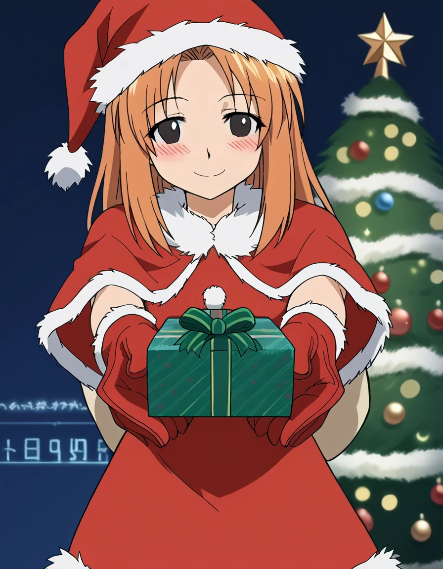 santa costume、The bikini、a miniskirt、Christmas、ssmile、Jumping