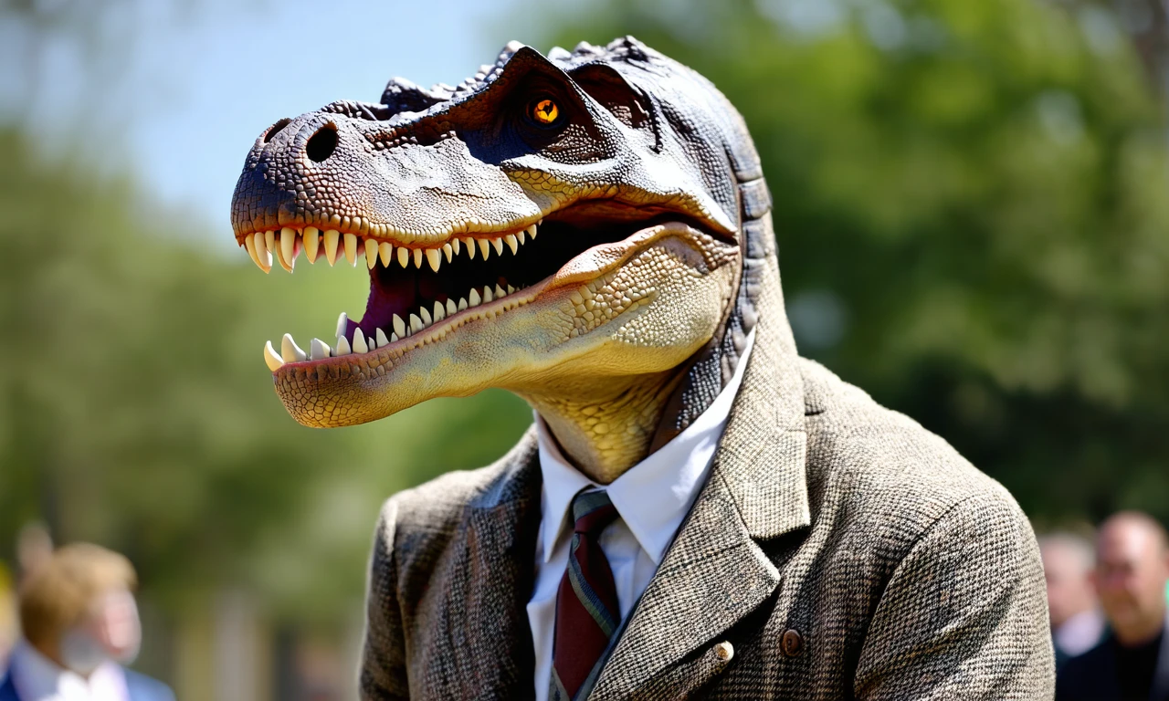 t-rex school teacher in a tweed jacket, file photo ap reuters