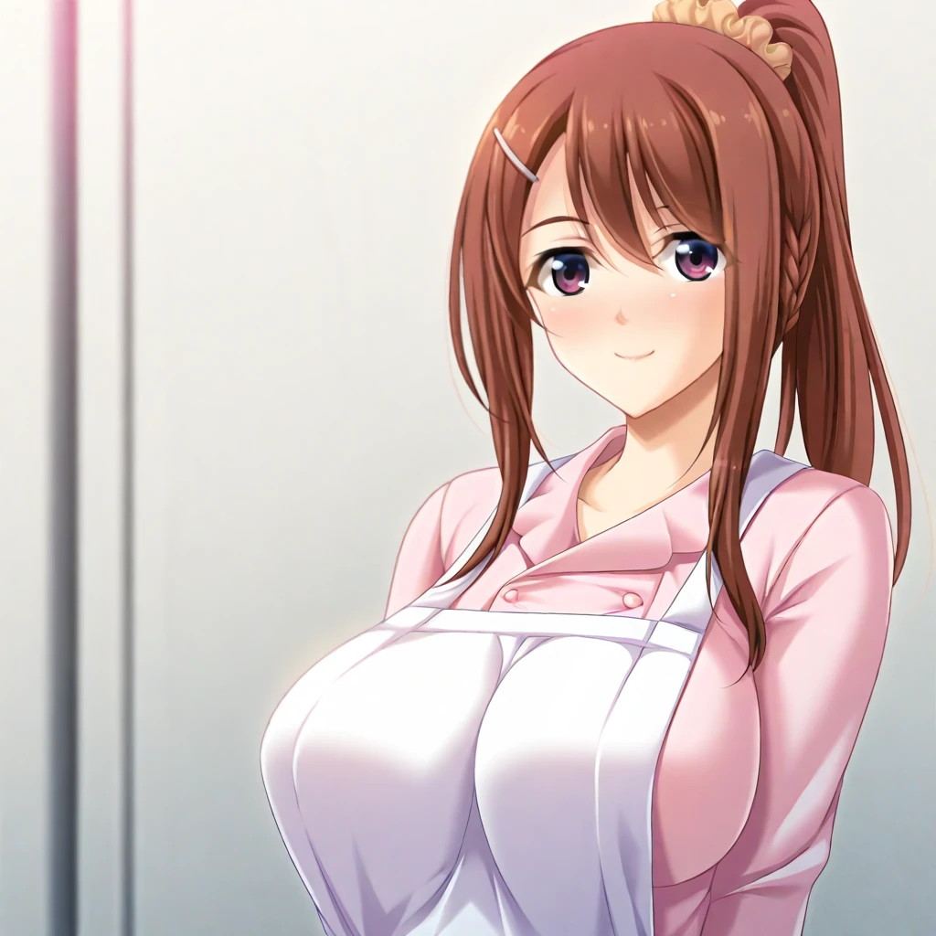pov,(high resolution、high quality、Masterpiece:1.2),90's anime style,(gigantic breasts:1.5),(kinoshita akemi,brown hair,green eyes,thick lips,lipsthick,nurse,nurse cap:1),(1boy,breast suckingsteam,sweatsucking nipples,lactation:1.5)