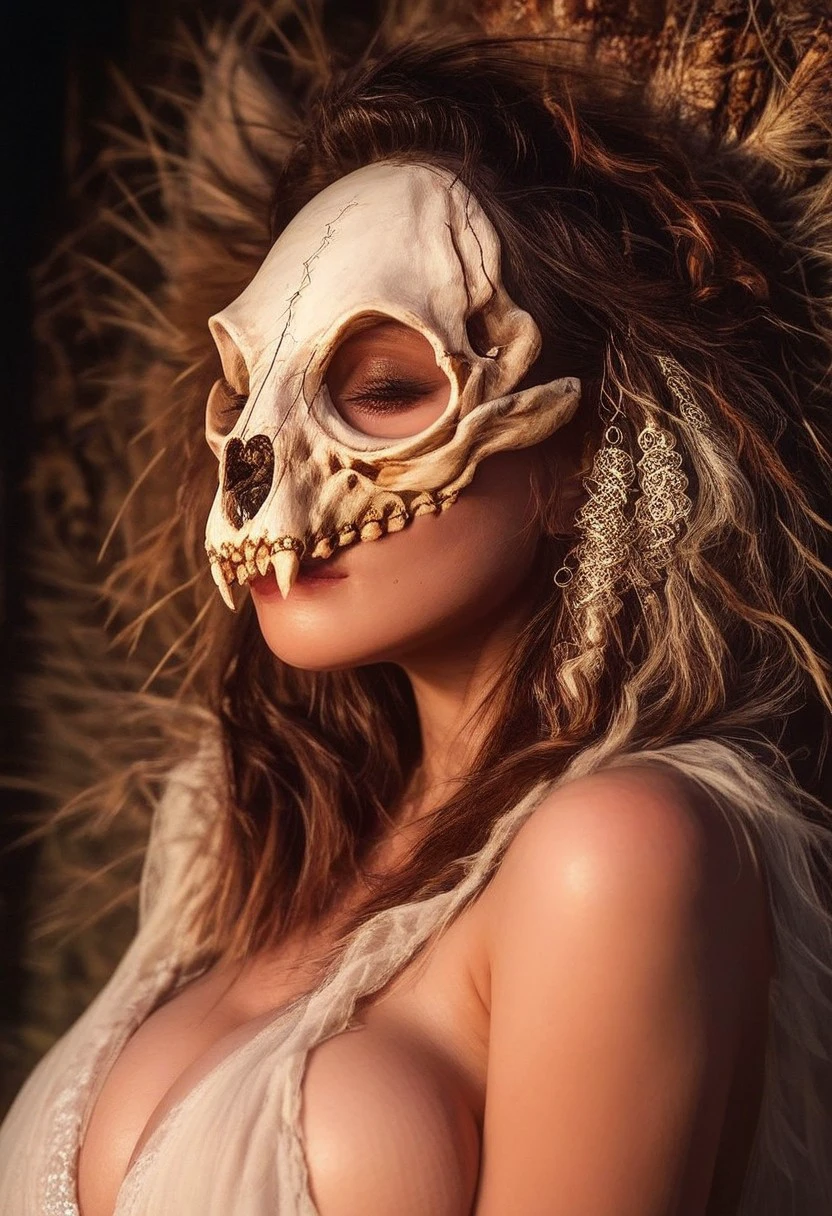 score_9, score_8_up, score_7_up, rating_safe, concept art, semi-realistic, 1girl, solo.
Young beautiful face, fit body, 
(Big breast), (round breasts:1.5), 
SkullMask, Skull, Mask.