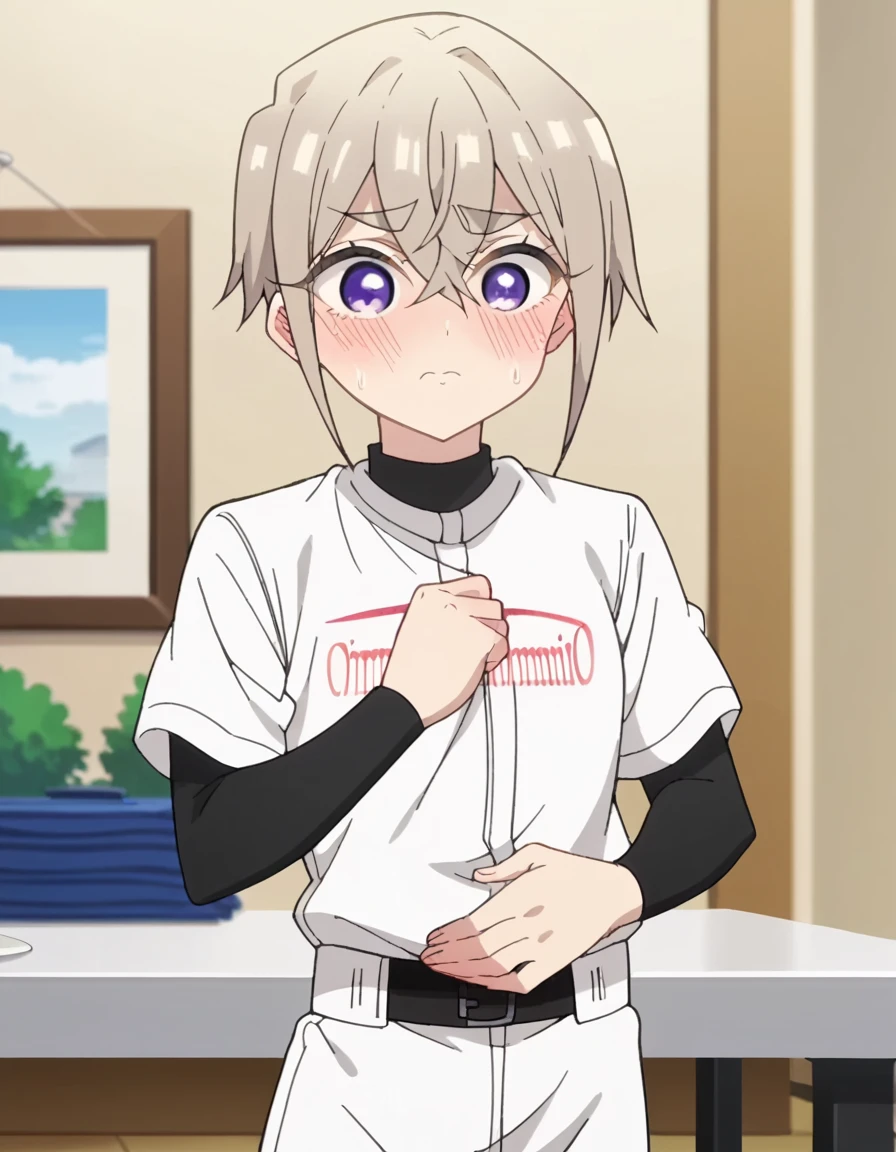 totsuka_almost_yahariorenoseishunlovecomewamachigatteiru grey_hair, short_hair, male_Focus, Blue_eyes, BLUSH, smile, Swimsuit