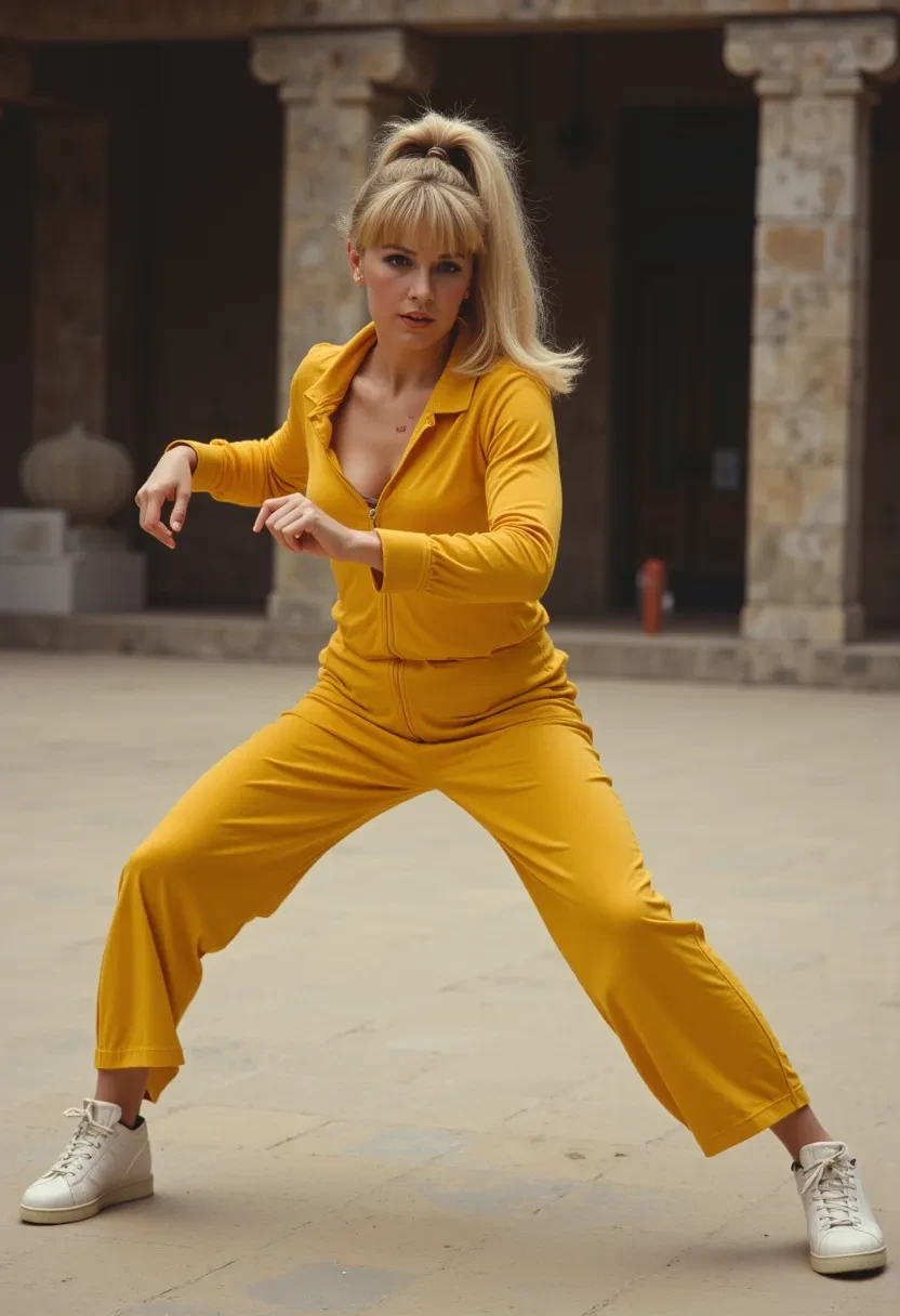 1girl, photo realistic, Looking at viewer, Short Hair, Blonde Hair, Accurate, Best Quality, Anatomically Correct, Blue eyes, Masterpiece, Closed Mouth, feet, yoga pants, whip in hand, crouching, Best Quality,HD, Super Detailed, whip
