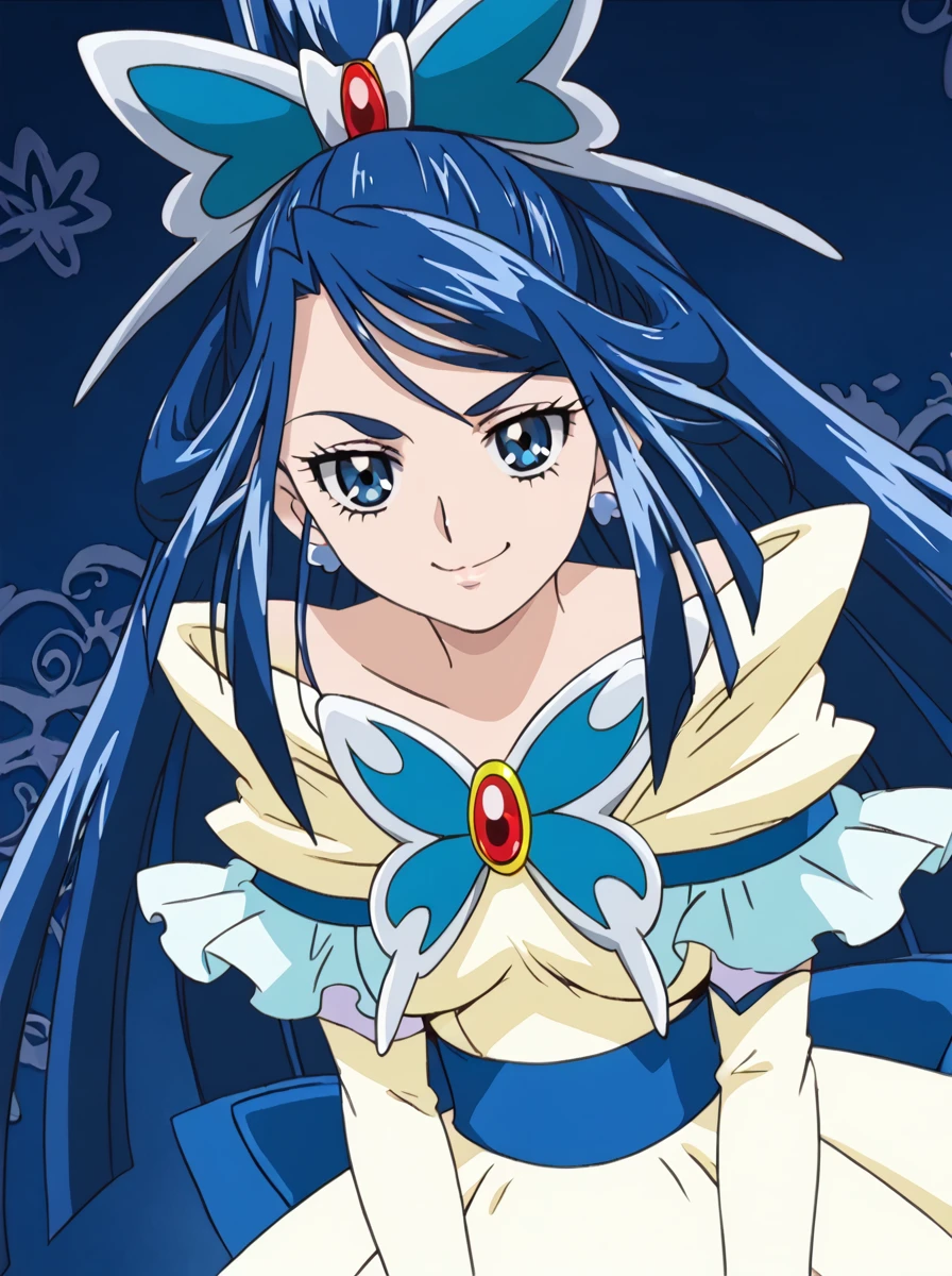 detailed background, blue background, posing, shiny skin,
<lora:cureaqua.pony:1>,
cureaqua, solo, 
large breasts, wide hips, 
smug, looking at viewer,