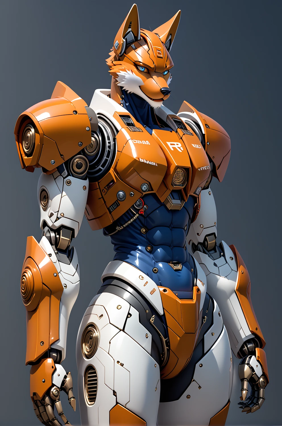 anthro fox,Robot,Android,Mechanation,Robot Joints,Detached Joints,Armor,Metal Skin