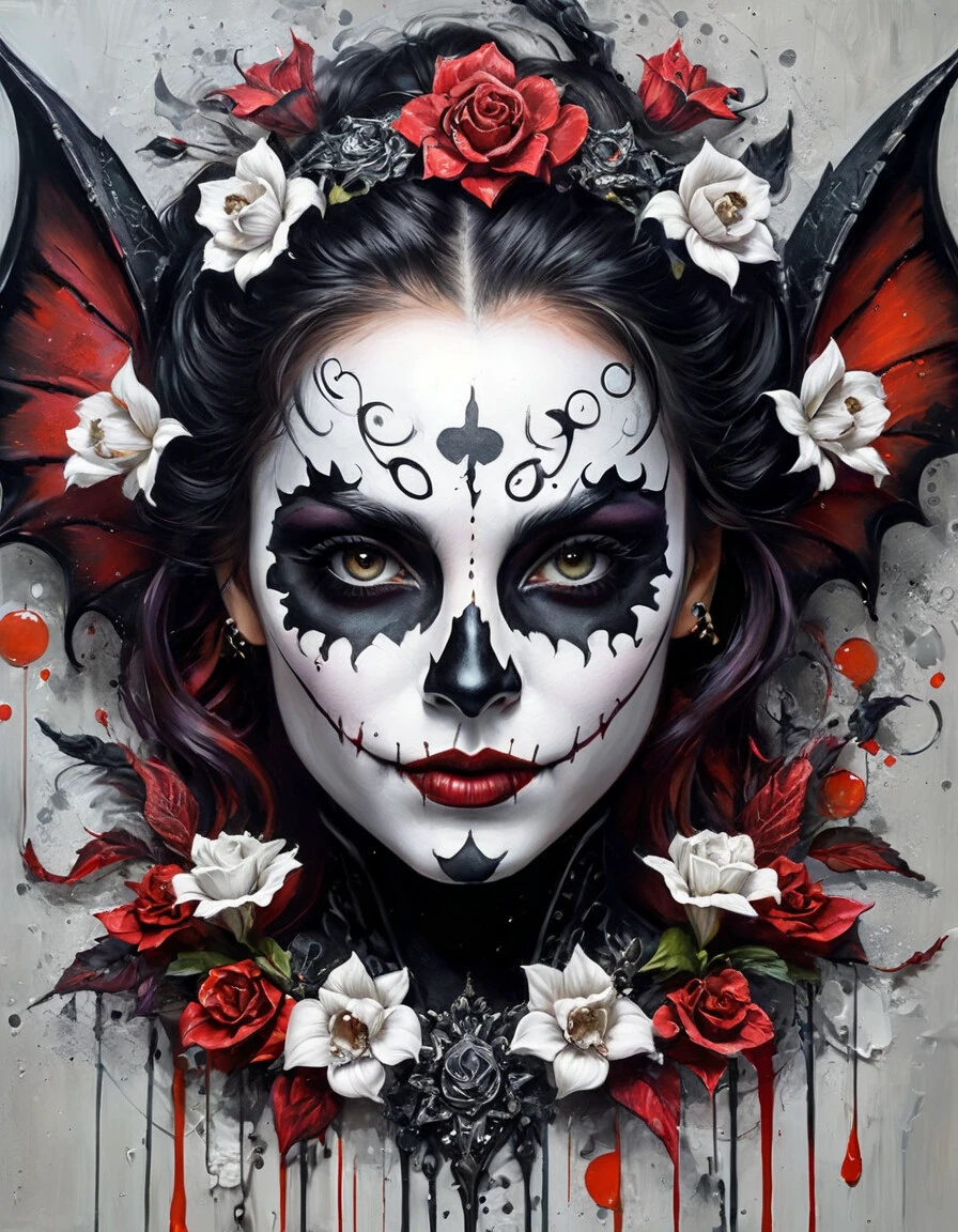 Hyper realistic art skull joker demon concept art portrait by Casey Weldon, Olga Kvasha, Miho Hirano, hyperdetailed intricately detailed gothic art trending on Artstation triadic colors Unreal Engine 5 detailed matte painting, deep color, fantastical, intricate detail, splash screen, complementary colors, fantasy concept art, 8k resolution, gothic DeviantArt masterpiece, Extremely high-resolution details, photographic, realism pushed to extreme, fine texture, incredibly lifelike