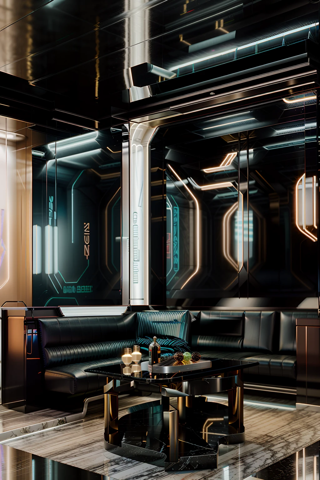 <lora:JJsKaraokeRoom:1> , ((karaoke room)) , interior, indoors, ((neon light)), Masterpiece, best quality, authentic, super detail , high quality, ceiling light,no humans,highly detailed, screen, sofa, table, ,RAW photo, subject, 8k uhd, dslr, soft lighting, high quality, film grain, Fujifilm XT3, Sci-Fi Inspired fashion style, draws inspiration from science fiction movies, and futurism, features futuristic silhouettes, and avant-garde designs, promotes imagination and innovation in fashion, explores concepts of technology