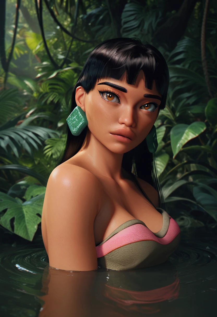 score_9, score_8_up, score_7_up chelElDorado101 looking at viewer in the jungle