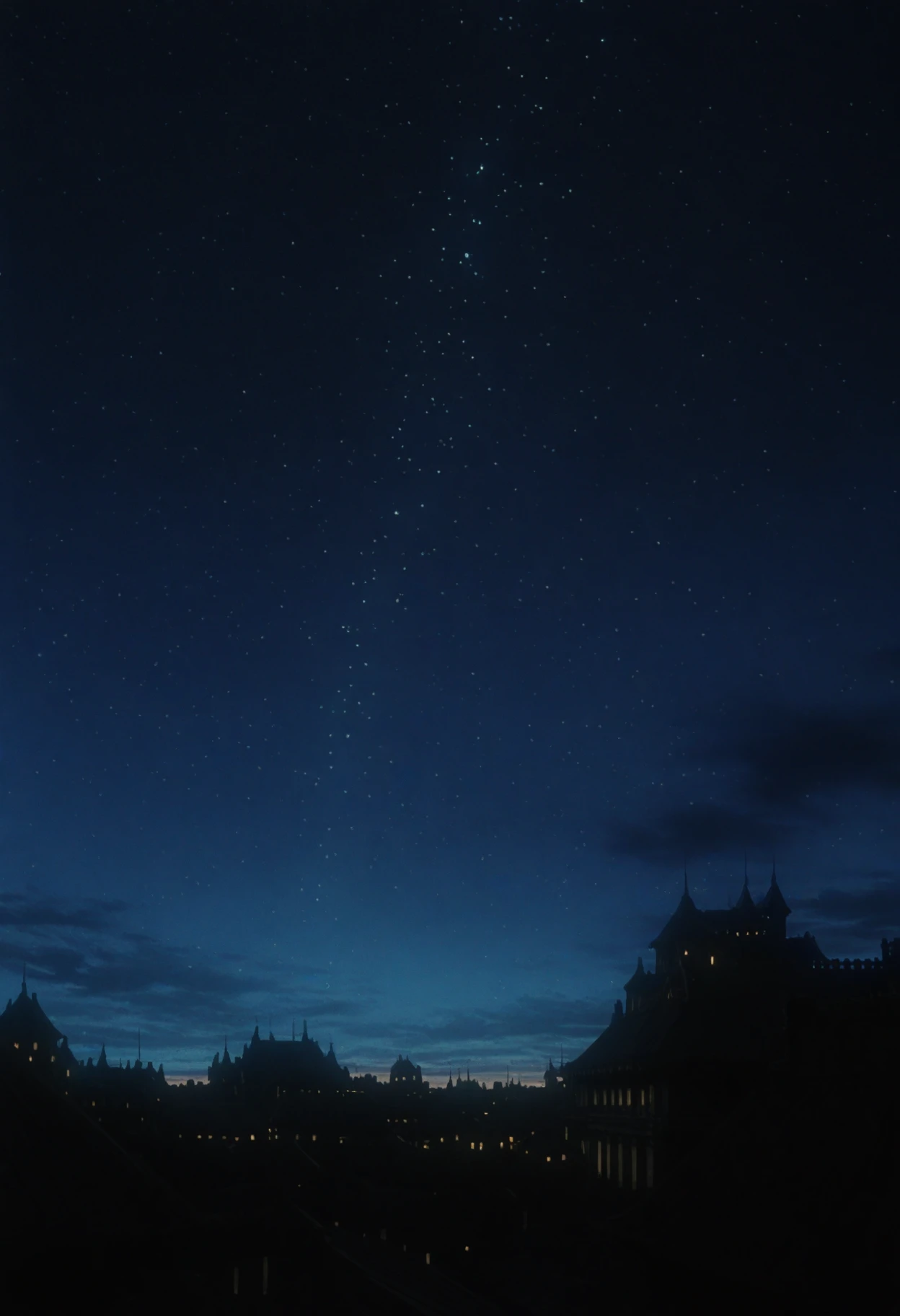 <lora:EscaflowneMovieILXL:1> 3scafl0wn3m,
scenery, night, ((sky)), dark, night sky, cloud, no humans, star, outdoors, building, starry sky, masterpiece, best quality, amazing quality, intricate detail, highly detailed, absurdres,