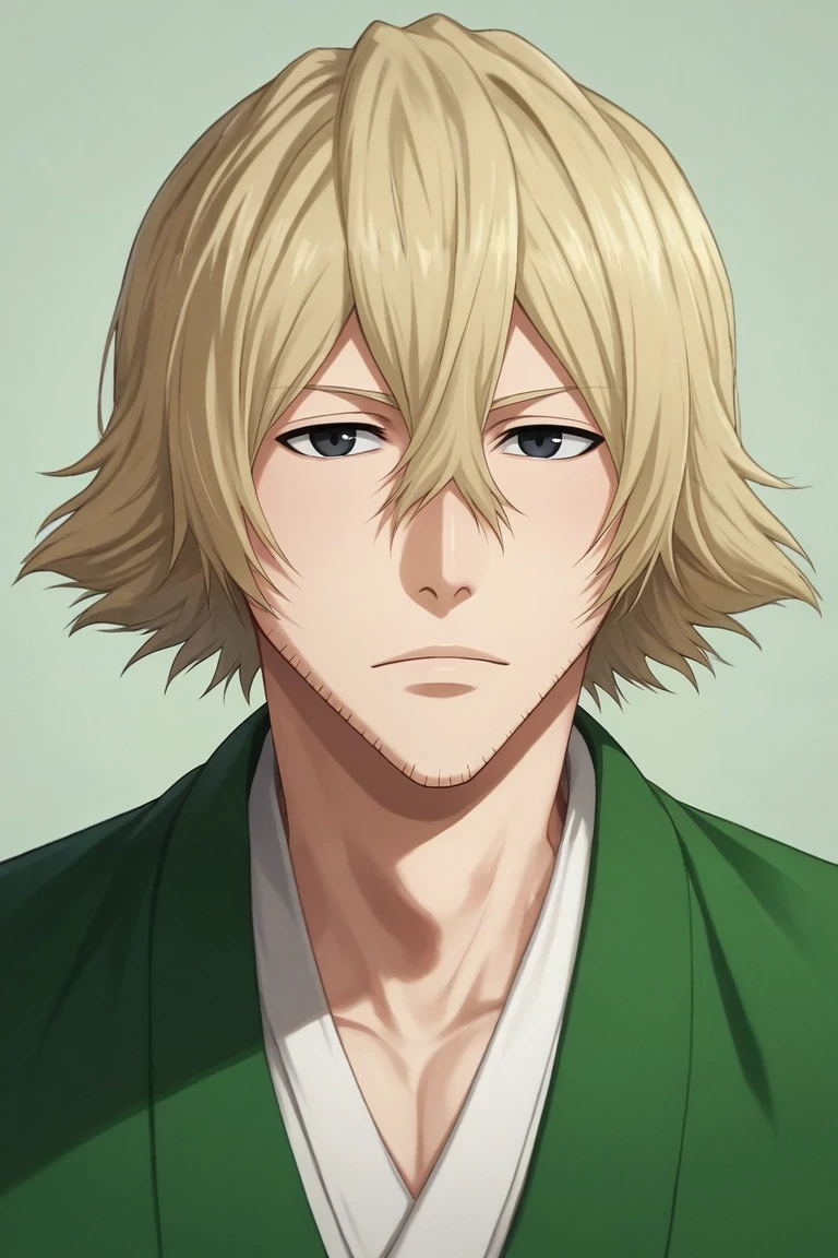 score_9, score_8_up, score_7_up, , rating_safe, intricate details, (realistic:0.6), looking at viewer, 1boy, solo, male focus, <lora:kisuke_urahara_pony:0.98>, kisuke_urahara, blonde hair, black eyes, short hair, hair between eyes, facial hair, stubble, , , leprechaun costume, <lora:sdxl_lightning_8step_lora:1>