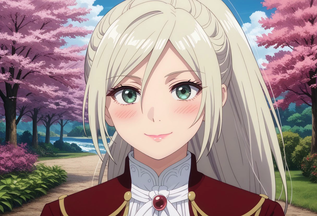 1girl, solo, Elentzia_TR, pale blonde hair, ponytail, gray eyes,, portrait, park, cherry blossoms, looking at viewer, blush, standing, outdoors, upper body, smile, head tilt, wave
<lora:bubukka.pony:1> bubukka,, BREAK ,anime screencap, anime coloring,, BREAK ,score_9, score_8_up, score_7_up, detailed face, detailed body, best background, detailed background, uncensored, Freebo_alloy