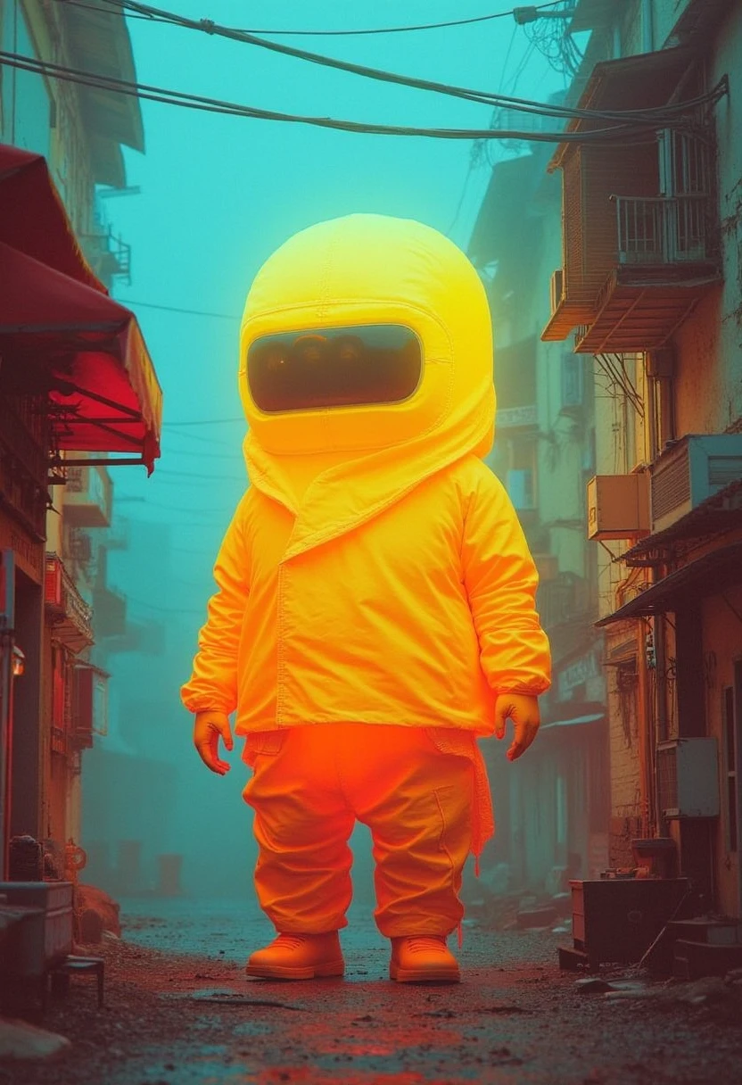 yfg-fwshn, glow, neon, clean, high key photo, lower thirds text "YFG FWSHN" A detailed digital painting of a bright yellow, toy-like monster with with intricate textures and vibrant colors. The scene should include a rich variety of elements, each contributing to the overall atmosphere. Lighting should be soft, diffused, and natural, enhancing the depth and realism of the scene. The mood is to be calm yet vibrant, creating a sense of serenity and wonder. Every detail in the scene should be meticulously rendered, emphasizing the contrast between light and shadow, and capturing the fine textures and subtle gradients. The color palette should be carefully chosen to evoke emotion, with each hue enhancing the aesthetic appeal of the overall composition. The final image should be immersive and captivating, drawing the viewer into its intricately detailed world.