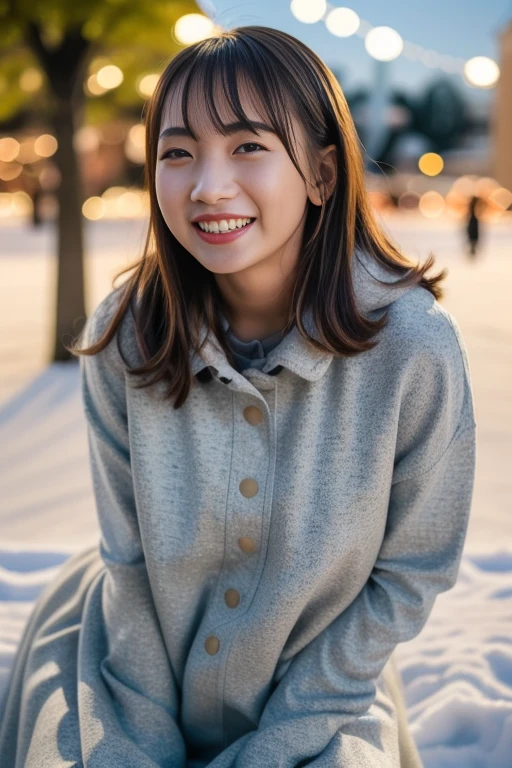1girl,,(RAW photo, best quality), (realistic, photo-realistic:1.4), masterpiece, an extremely delicate and beautiful, extremely detailed, 2k wallpaper, Amazing, finely detail, extremely detailed CG unity 8k wallpaper, ultra-detailed, highres, soft light, beautiful detailed girl, extremely detailed eyes and face, beautiful detailed nose, beautiful detailed eyes,cinematic lighting,perfect anatomy,slender body
(at a park), (winter scenery),(snow park in the background), Sapporo Odori Park Winter Festival, festival lights (bokeh)
(wearing winter jacket) (long skirt)
(free poses)
(smile)
<lora:chest size:-1>
<lora:ikutalilasV2_lora:0.8>