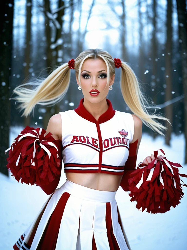 score_9, score_8_up, score_7_up, (1990s style), analogue photography, photograph of a girl, colorfull, detailed, dynamic pose, action, fashion, break, (from waist up), medium shot, (medium closeup), snowy forest
break,
a girl stands ,beautiful woman, (outdoors),(detailed face), cheerleader, furtrimmed clothes, blonde hair, pigtails, (heavy makeup:0.75), fur clothes, (colorfull background), snow,
break, shallow depth of field, bokeh, natural light, high quality, film grain, Fujifilm XT3,
<lora:HK-style-0.0_StalDreams-000006:0.63> hkg9m0r