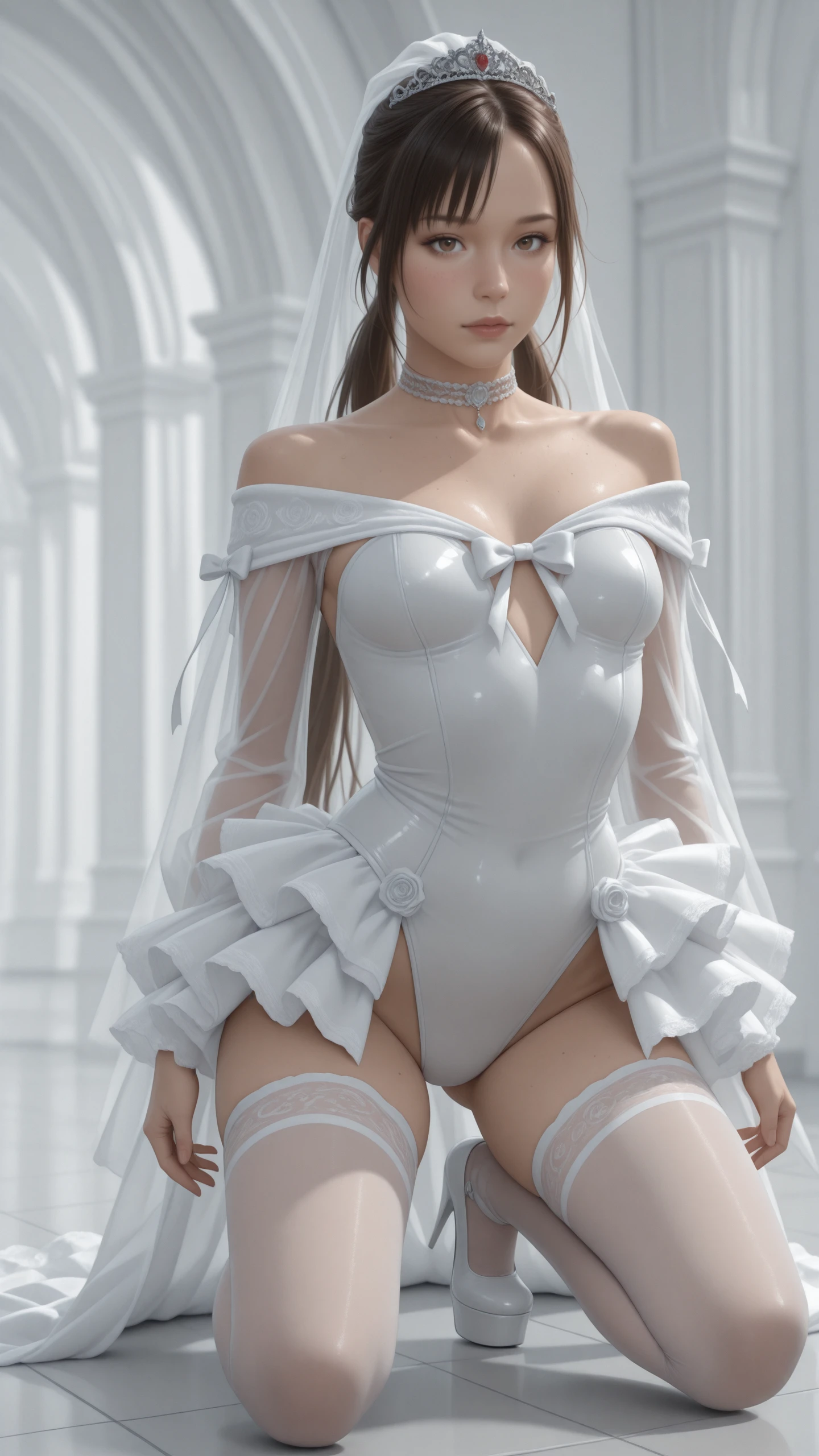 (CG Unity 8K wallpaper in extreme detail,tmasterpiece,Highest image quality),(Delicate light and shadow,The picture is highly dramatic,Cinematic lens effect),A girl in a white Spider-Man costume,Silver-gray hair color,From the Spider-Man parallel universe,Wenger,Marvel,Spidey,sitting in the couch,dynamicposes),(Exceptional detail,The lighting effect is outstanding,Vista wide angle),(Excellent rendering,Enough to stand out from the crowd),The focus is on the white Spider-Man costume,Complex spider texture best quality, tmasterpiece, 超高分辨率, (realisticlying:1.5), RAW photogr, Kizi, bshoulders,, deep shading, low tune, cold light, Sexy look,AlcinaDimitrescu、Orcina Domitrescu,Resident Evil,Three sisters,mother and daughter,chies,Weddings,wedding gown,Transparent dress,Real Human,very heavy rain,Get wet,wet cloths,