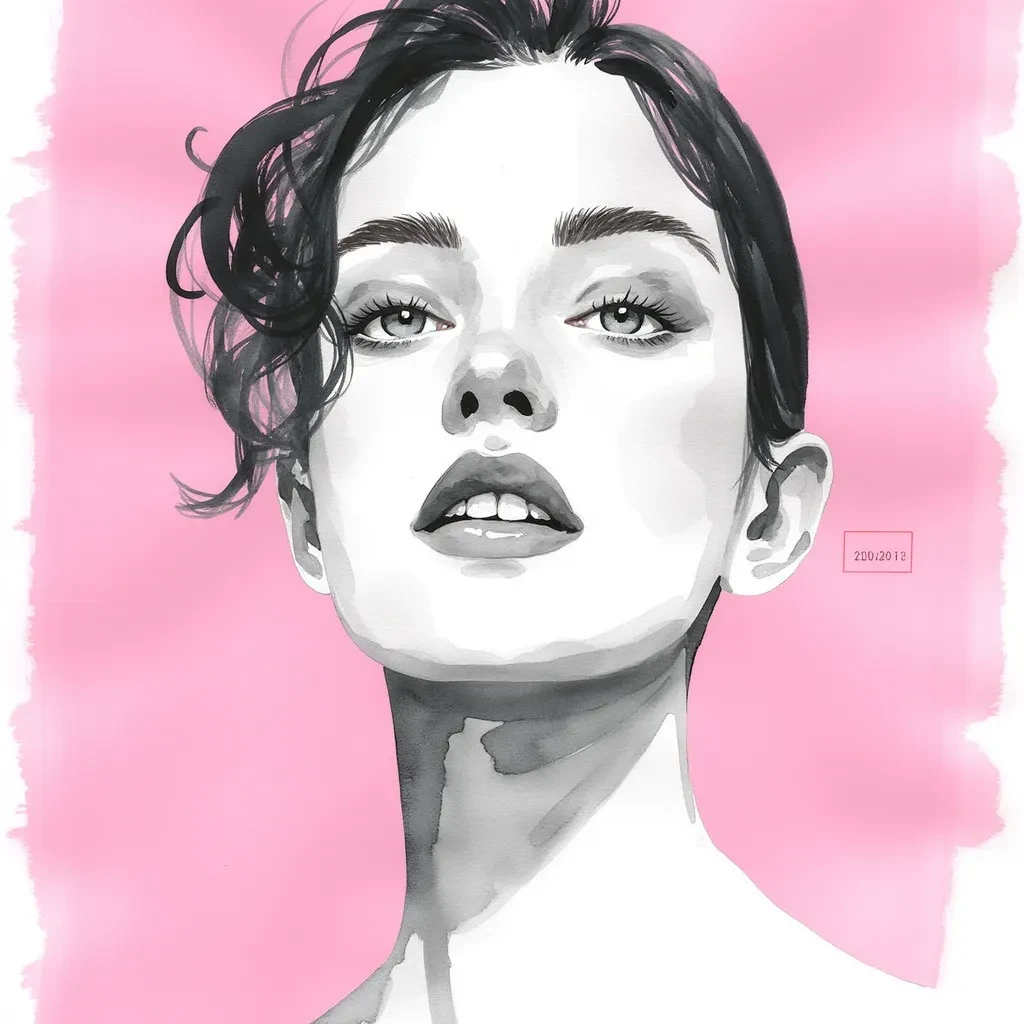 Watercolor woman's portrait 4qu4 4qu4 v1.0