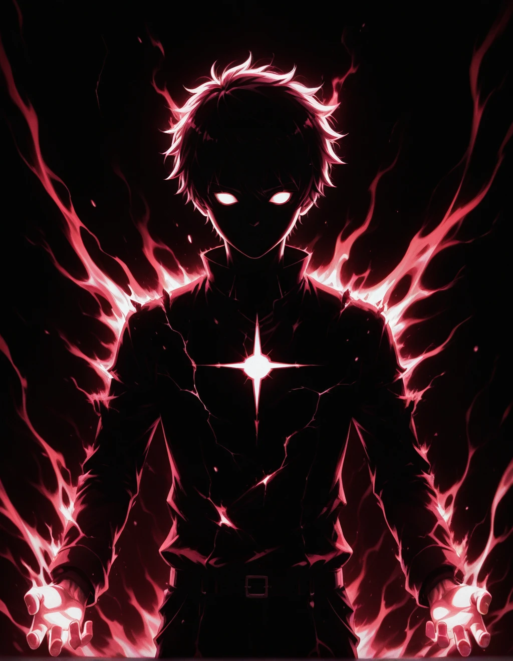 phnk, 1boy, dark background