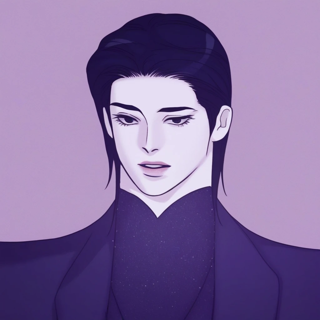 P_boy, 1boy, androgynous, pretty, black hair, elegant, parted lips, simple background