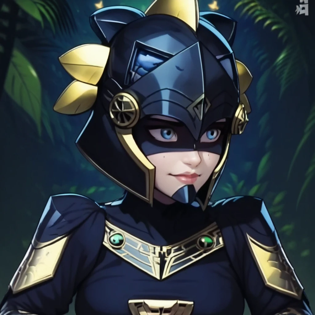 1girl, black suite, black helmet