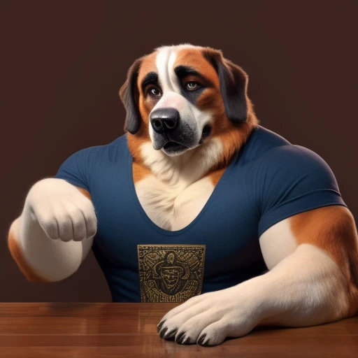 animal, big dog, male saintbernard dog, mammal, saint berny, saintbernard <lora:saint_berny_dog:0.1>,
