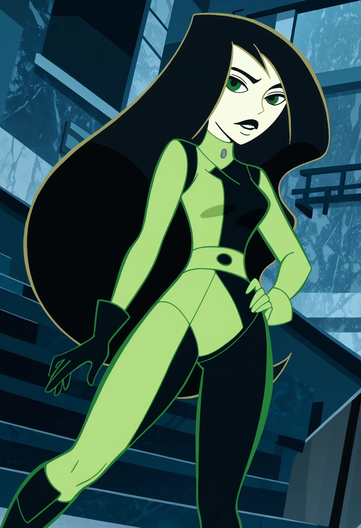 Shego, Dr. Drakken's mercenary, (Kim Possible), LoRA, PonyXL v1.0