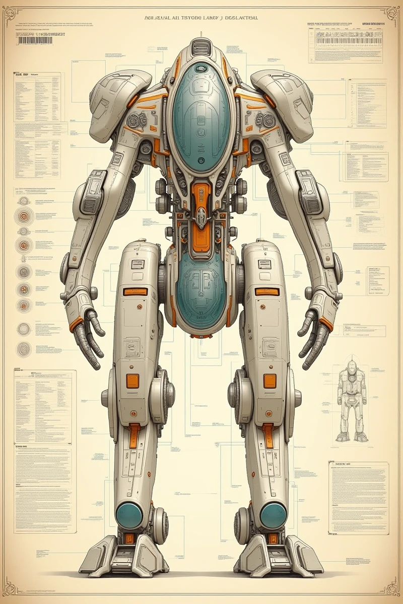 Blueprints & Sci-Fic Mechanical Drawings | Schematic Diagrams of Machinery